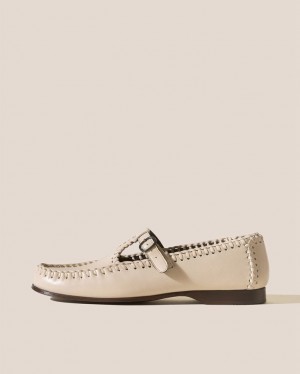 Hereu Alcover Braided Seams T-bar Loafers Herre Hvide | Danmark-30BYKSMUC