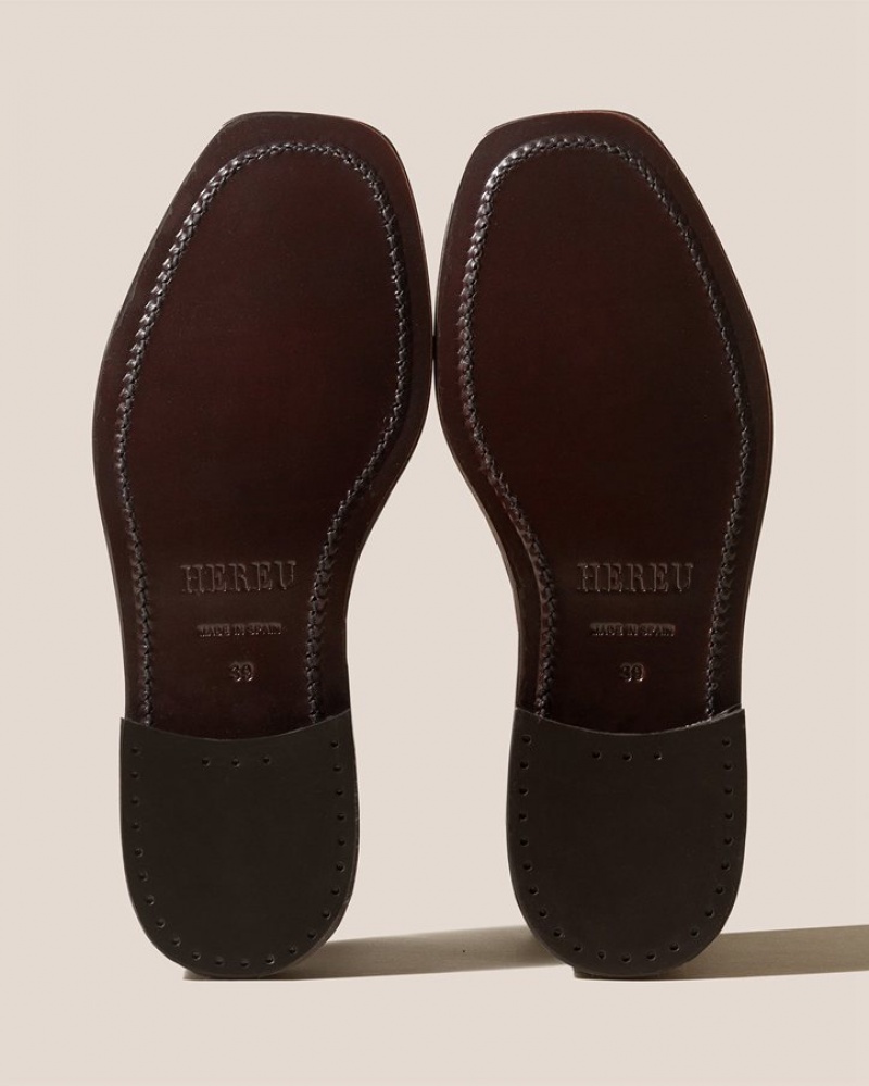 Hereu Bonell Woven T-bar Mules Herre Brune | Danmark-74PYADHOT